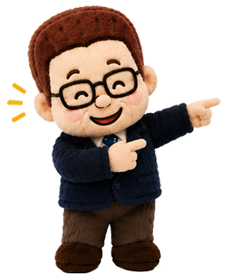 指差しをするスタッフキャラクター