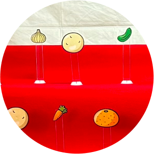 野菜の的当て